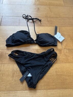 O'Neill Black Strappy Side Bikini Set